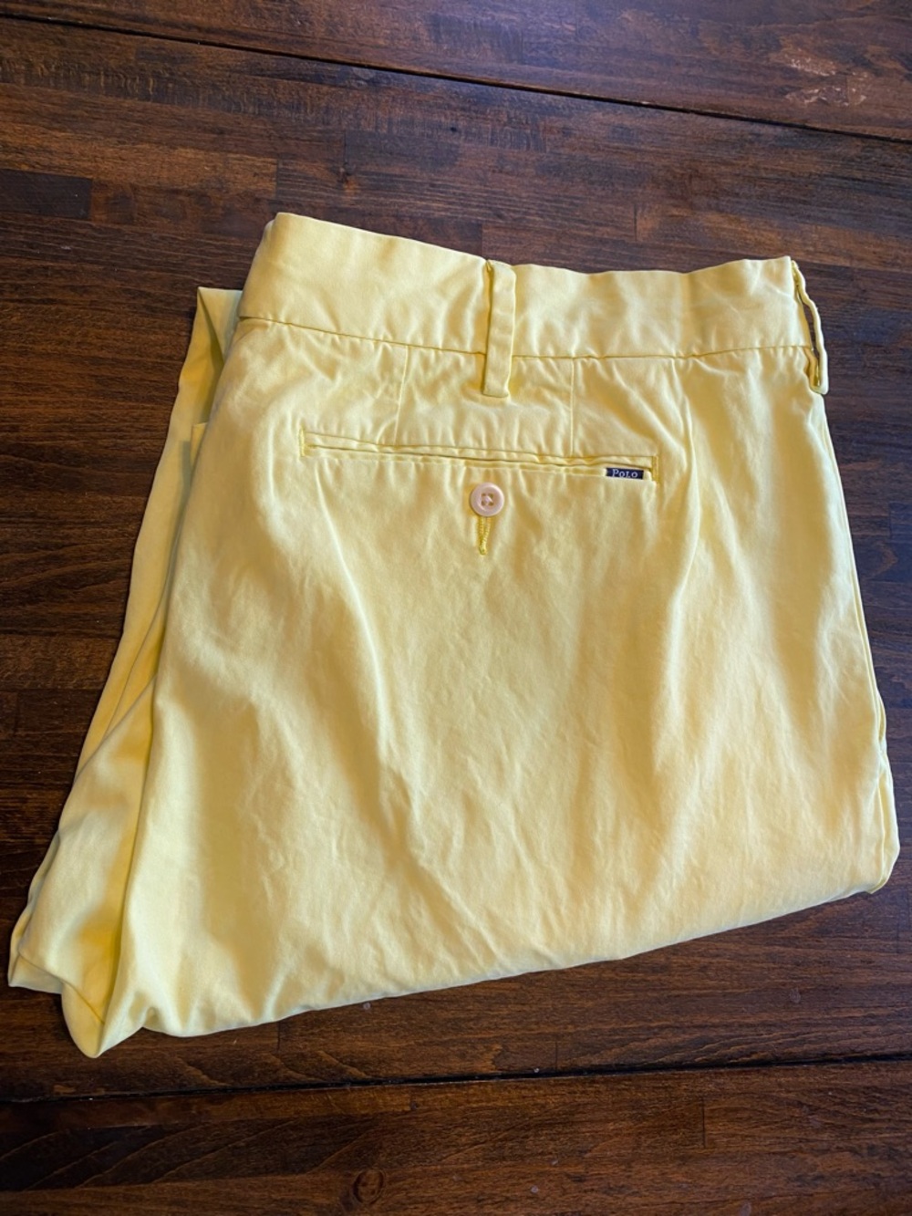 Polo Ralph Lauren Slim Fit Chino Pants Mens 42x32 Yellow Spring Golf Pima Cotton